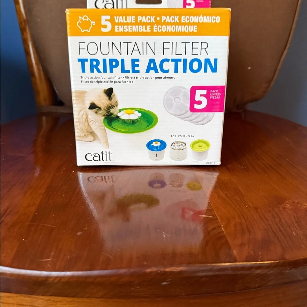 Catit Fountain Filter Triple Action- Only 2 in Pack